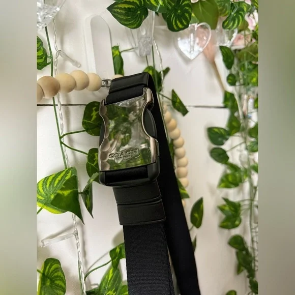 COACH Double Belt Bag Body Bag Waist Bag Black - Picture 3 of 10